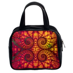 Art Pattern Fractal Design Abstract Artwork Classic Handbag (two Sides) by Ravend