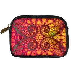 Art Pattern Fractal Design Abstract Artwork Digital Camera Leather Case