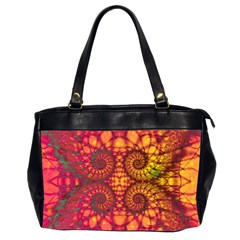 Art Pattern Fractal Design Abstract Artwork Oversize Office Handbag (2 Sides) by Ravend