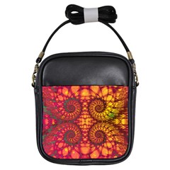 Art Pattern Fractal Design Abstract Artwork Girls Sling Bag