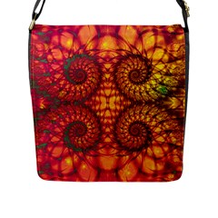 Art Pattern Fractal Design Abstract Artwork Flap Closure Messenger Bag (L)