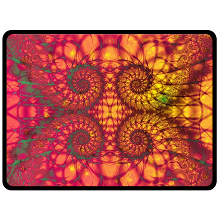 Art Pattern Fractal Design Abstract Artwork Fleece Blanket (Large)