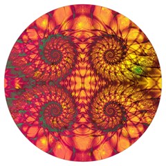 Art Pattern Fractal Design Abstract Artwork Round Trivet by Ravend