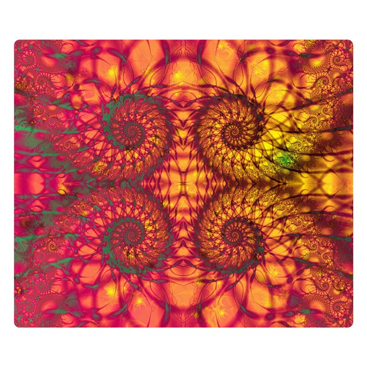 Art Pattern Fractal Design Abstract Artwork One Side Premium Plush Fleece Blanket (Small)