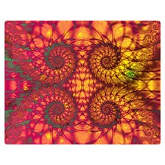 Art Pattern Fractal Design Abstract Artwork One Side Premium Plush Fleece Blanket (medium) by Ravend