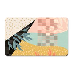 Leaves Pattern Design Colorful Decorative Texture Magnet (rectangular) by Ravend