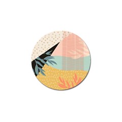 Leaves Pattern Design Colorful Decorative Texture Golf Ball Marker (4 Pack) by Ravend