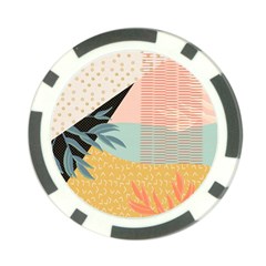 Leaves Pattern Design Colorful Decorative Texture Poker Chip Card Guard by Ravend