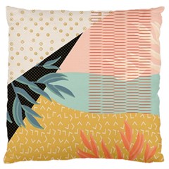 Leaves Pattern Design Colorful Decorative Texture Large Cushion Case (two Sides) by Ravend