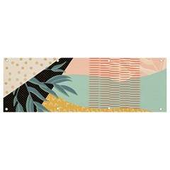 Leaves Pattern Design Colorful Decorative Texture Banner And Sign 9  X 3 