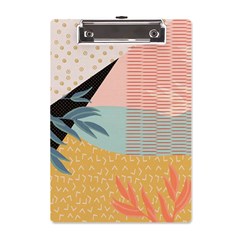 Leaves Pattern Design Colorful Decorative Texture A5 Acrylic Clipboard by Ravend