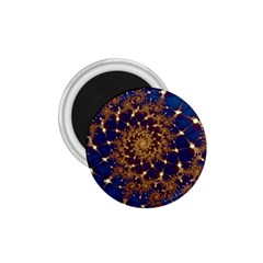 Fractal Spiral Art Pattern Blue Design 1 75  Magnets by Ravend