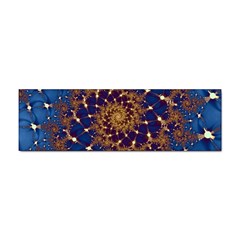 Fractal Spiral Art Pattern Blue Design Sticker (bumper) by Ravend