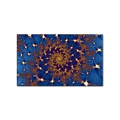 Fractal Spiral Art Pattern Blue Design Sticker Rectangular (100 Pack) by Ravend