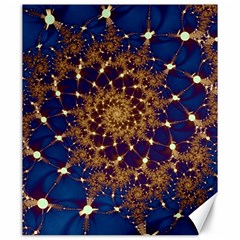 Fractal Spiral Art Pattern Blue Design Canvas 20  X 24  by Ravend