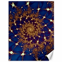 Fractal Spiral Art Pattern Blue Design Canvas 36  X 48  by Ravend