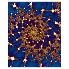 Fractal Spiral Art Pattern Blue Design Drawstring Bag (small) by Ravend