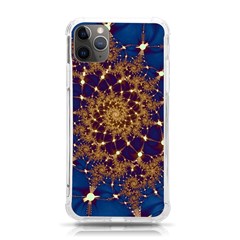 Fractal Spiral Art Pattern Blue Design Iphone 11 Pro Max 6 5 Inch Tpu Uv Print Case by Ravend