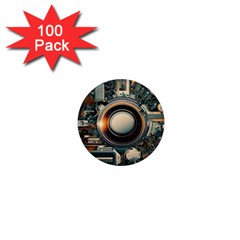 Illustrations Technology Robot Internet Processor 1  Mini Magnets (100 Pack)  by Ravend