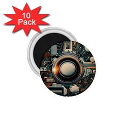 Illustrations Technology Robot Internet Processor 1 75  Magnets (10 Pack)  by Ravend