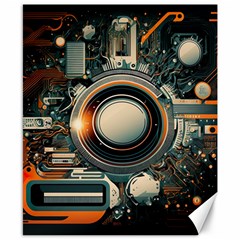 Illustrations Technology Robot Internet Processor Canvas 8  X 10  by Ravend