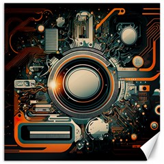 Illustrations Technology Robot Internet Processor Canvas 12  X 12  by Ravend