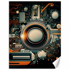 Illustrations Technology Robot Internet Processor Canvas 12  X 16  by Ravend