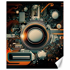 Illustrations Technology Robot Internet Processor Canvas 20  X 24  by Ravend