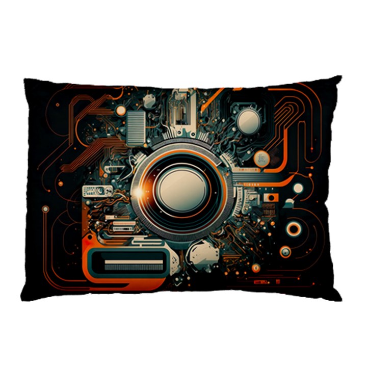 Illustrations Technology Robot Internet Processor Pillow Case