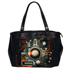 Illustrations Technology Robot Internet Processor Oversize Office Handbag (2 Sides) by Ravend