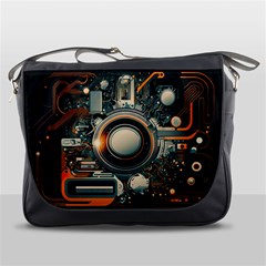 Illustrations Technology Robot Internet Processor Messenger Bag by Ravend