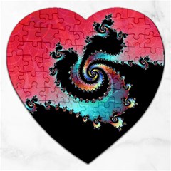 Fractals Abstract Art Digital Art Abstract Art Jigsaw Puzzle (heart) by Ravend