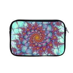 Fractals Abstract Art Cyan Spiral Vortex Pattern Apple Macbook Pro 13  Zipper Case by Ravend