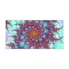 Fractals Abstract Art Cyan Spiral Vortex Pattern Yoga Headband by Ravend