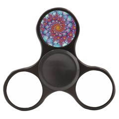 Fractals Abstract Art Cyan Spiral Vortex Pattern Finger Spinner by Ravend