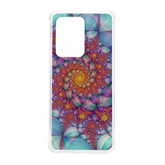 Fractals Abstract Art Cyan Spiral Vortex Pattern Samsung Galaxy S20 Ultra 6 9 Inch Tpu Uv Case by Ravend