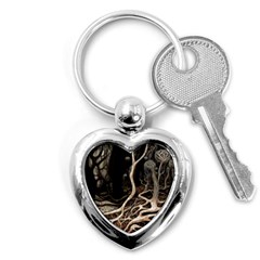 Tree Nature Landscape Forest Key Chain (heart) by Ravend