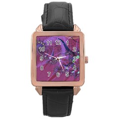 Fractal Math Abstract Abstract Art Digital Arts Rose Gold Leather Watch 