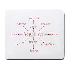 Happiness Typographic Style Concept Large Mousepad by dflcprintsclothing