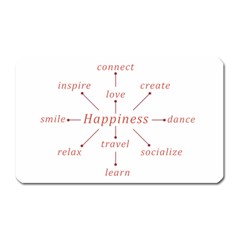 Happiness Typographic Style Concept Magnet (rectangular) by dflcprintsclothing