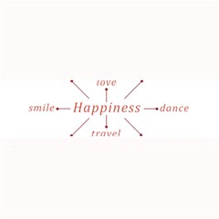 Happiness Typographic Style Concept Large Bar Mat by dflcprintsclothing