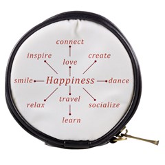 Happiness Typographic Style Concept Mini Makeup Bag by dflcprintsclothing