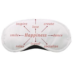 Happiness Typographic Style Concept Sleeping Mask by dflcprintsclothing