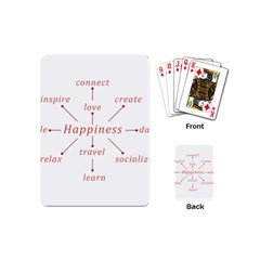 Happiness Typographic Style Concept Playing Cards Single Design (mini) by dflcprintsclothing