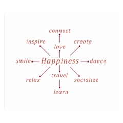 Happiness Typographic Style Concept Premium Plush Fleece Blanket (small) by dflcprintsclothing