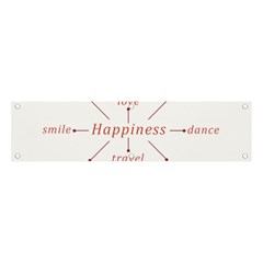 Happiness Typographic Style Concept Banner And Sign 4  X 1  by dflcprintsclothing