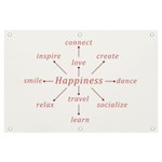 Happiness Typographic Style Concept Banner and Sign 6  x 4  Front