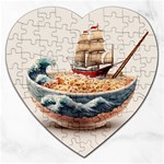 Ai Generated Noodles Pirate Chinese Food Food Jigsaw Puzzle (Heart) Front