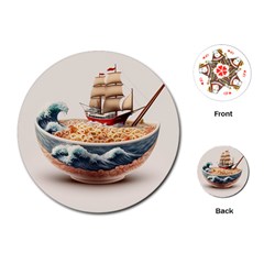 Ai Generated Noodles Pirate Chinese Food Food Playing Cards Single Design (round) by danenraven