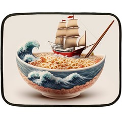 Ai Generated Noodles Pirate Chinese Food Food One Side Fleece Blanket (mini) by danenraven